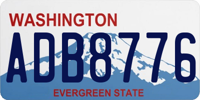 WA license plate ADB8776