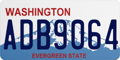 WA license plate ADB9064