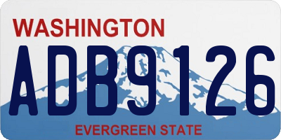 WA license plate ADB9126