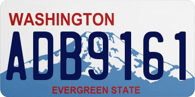 WA license plate ADB9161