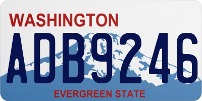 WA license plate ADB9246