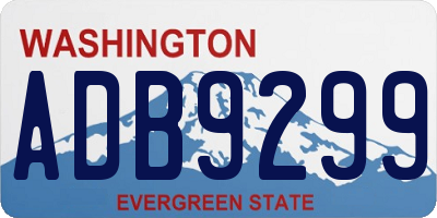 WA license plate ADB9299