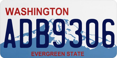 WA license plate ADB9306