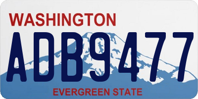 WA license plate ADB9477