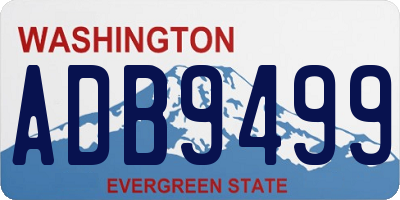 WA license plate ADB9499