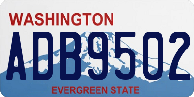WA license plate ADB9502