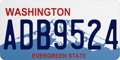 WA license plate ADB9524