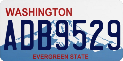 WA license plate ADB9529