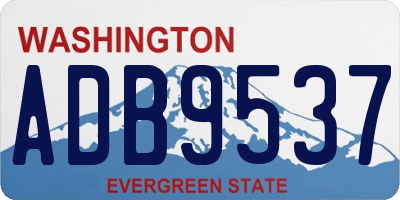 WA license plate ADB9537