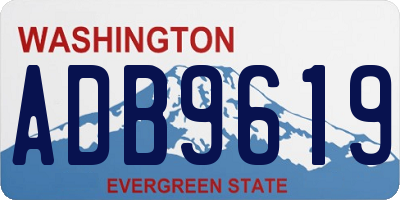 WA license plate ADB9619