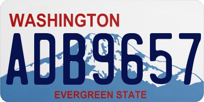 WA license plate ADB9657