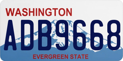 WA license plate ADB9668