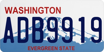 WA license plate ADB9919