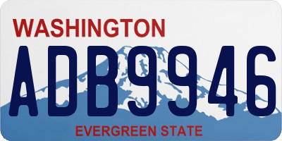WA license plate ADB9946