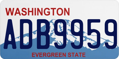 WA license plate ADB9959
