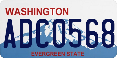 WA license plate ADC0568