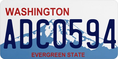 WA license plate ADC0594