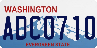 WA license plate ADC0710