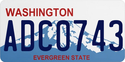 WA license plate ADC0743