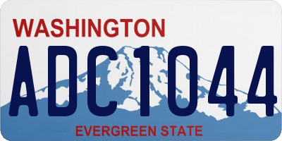 WA license plate ADC1044