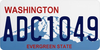 WA license plate ADC1049