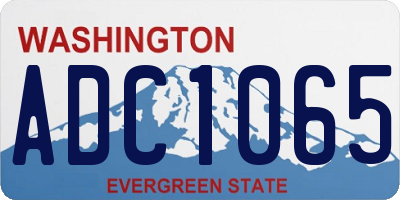 WA license plate ADC1065