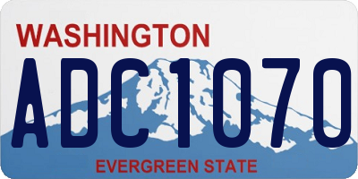 WA license plate ADC1070
