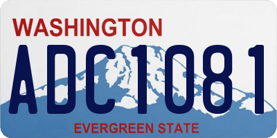WA license plate ADC1081