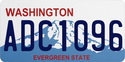 WA license plate ADC1096