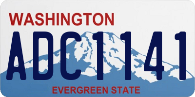 WA license plate ADC1141