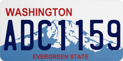 WA license plate ADC1159