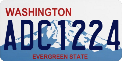 WA license plate ADC1224