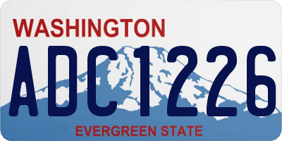 WA license plate ADC1226
