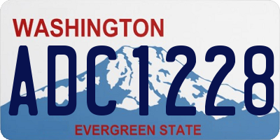 WA license plate ADC1228