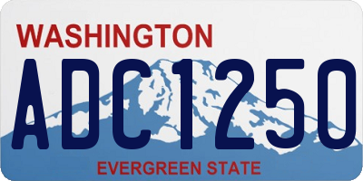 WA license plate ADC1250