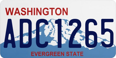 WA license plate ADC1265