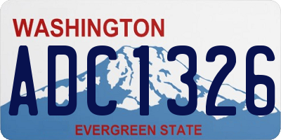 WA license plate ADC1326