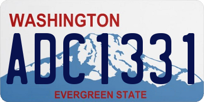 WA license plate ADC1331