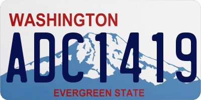 WA license plate ADC1419