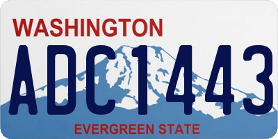 WA license plate ADC1443