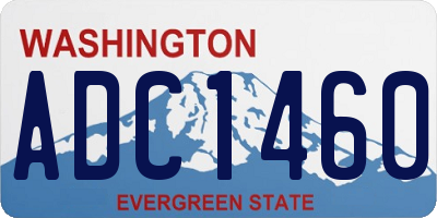WA license plate ADC1460
