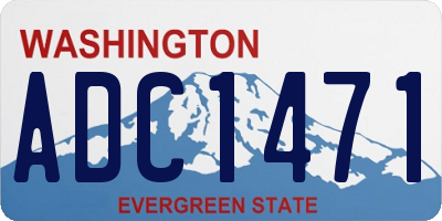 WA license plate ADC1471