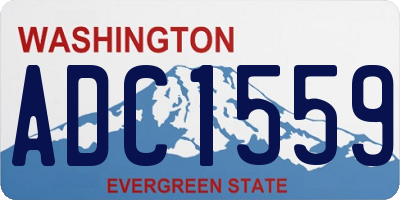 WA license plate ADC1559