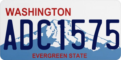 WA license plate ADC1575