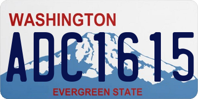 WA license plate ADC1615