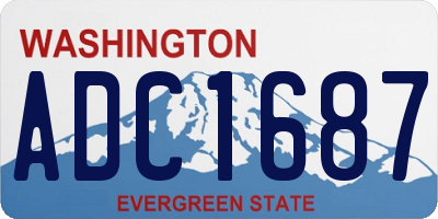 WA license plate ADC1687