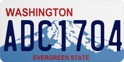 WA license plate ADC1704