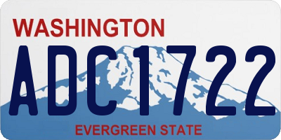 WA license plate ADC1722