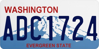 WA license plate ADC1724