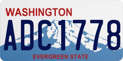 WA license plate ADC1778
